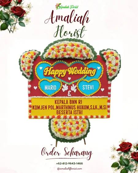 Papan Bunga Pernikahan Wolutengah